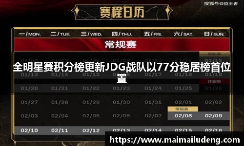 全明星赛积分榜更新JDG战队以77分稳居榜首位置