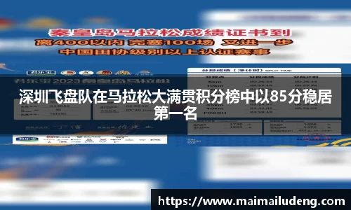 深圳飞盘队在马拉松大满贯积分榜中以85分稳居第一名